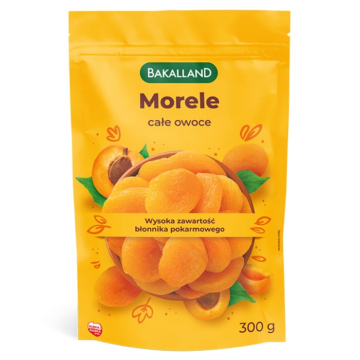 BAKALLAND Morele cale owoce. 86,63 zl/kg