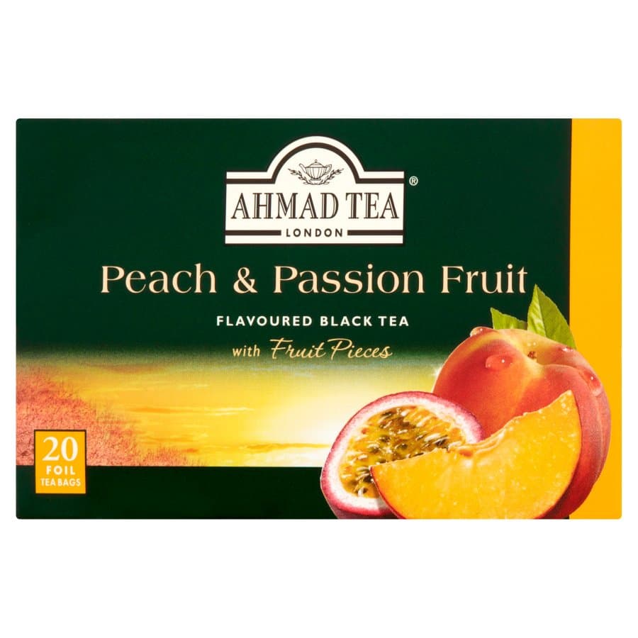 AHMAD TEA Herbata czarna o smaku brzoskwini i marakui 20 szt.. 412,25 zl/kg
