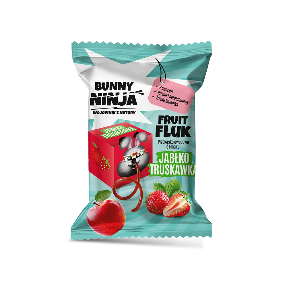 BUNNY NINJA Przekaska owocowa o smaku jablko truskawka. 226,00 zl/kg