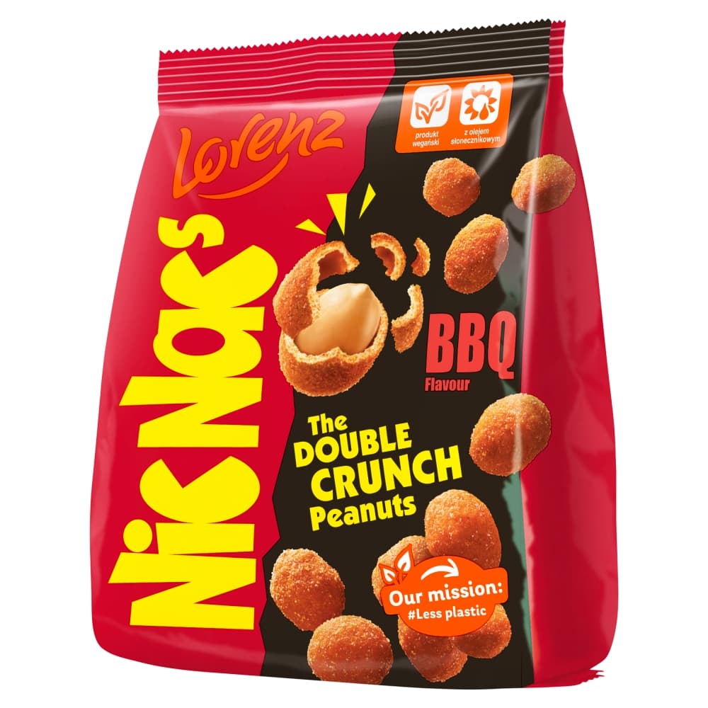 NICNAC'S Orzeszki ziemne w chrupiacej panierce o smaku Barbecue. 72,64 zl/kg
