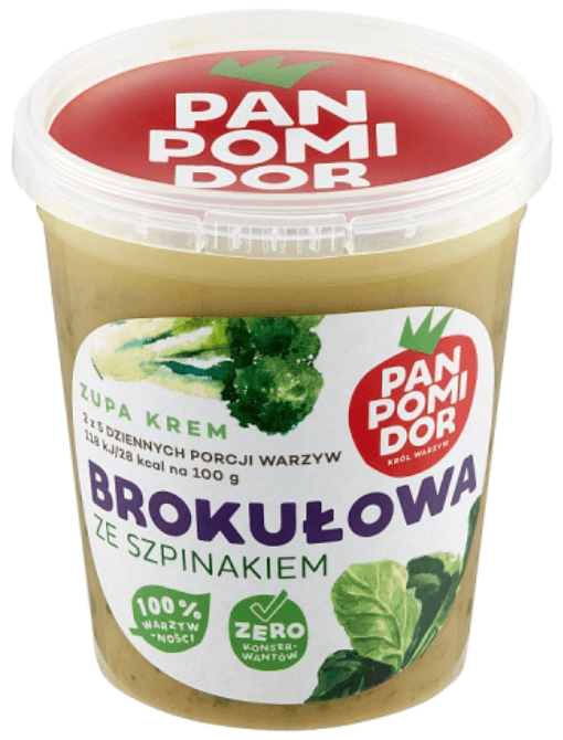 PAN POMIDOR Zupa krem brokulowa ze szpinakiem. 18,98 zl/kg