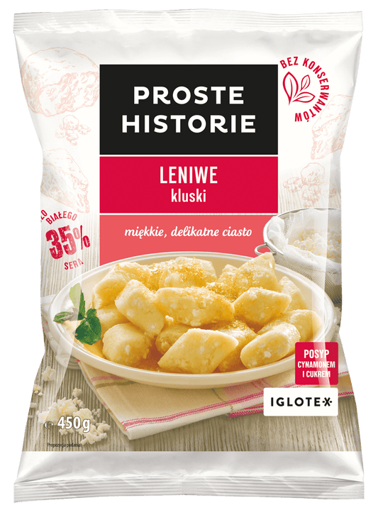 PROSTE HISTORIE Leniwe kluski. 21,53 zl/kg