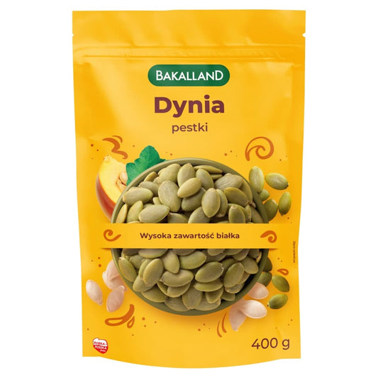 BAKALLAND Pestki dyni luskane. 46,73 zl/kg