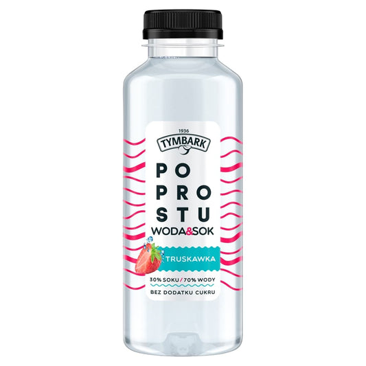 TYMBARK PO PROSTU Woda & sok truskawka. 6,98 zl/l