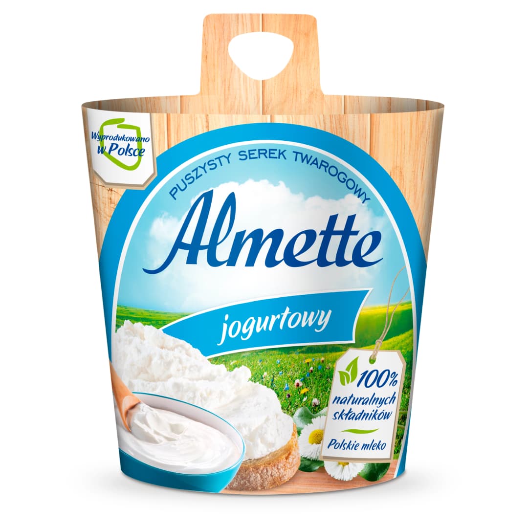 ALMETTE Puszysty serek twarogowy jogurtowy. 35,93 zl/kg